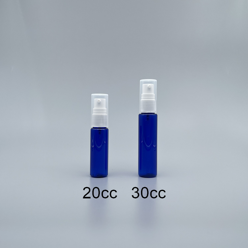 雀嘴壓瓶 PETG 20cc 附PP大蓋 藍色瓶身 J-20