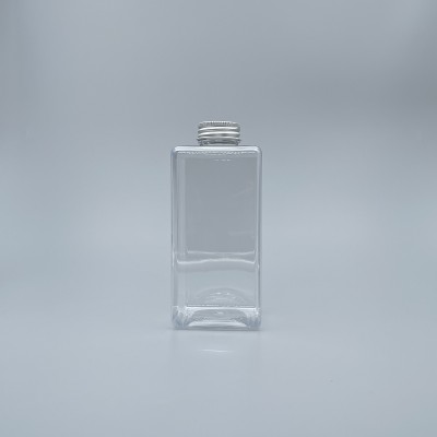 鋁蓋瓶 PET 四方透明 500ml 33牙全鋁蓋無內塞 LV-177