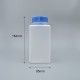 廣口瓶 PP料方型 藍蓋附內塞 1000cc M-32
