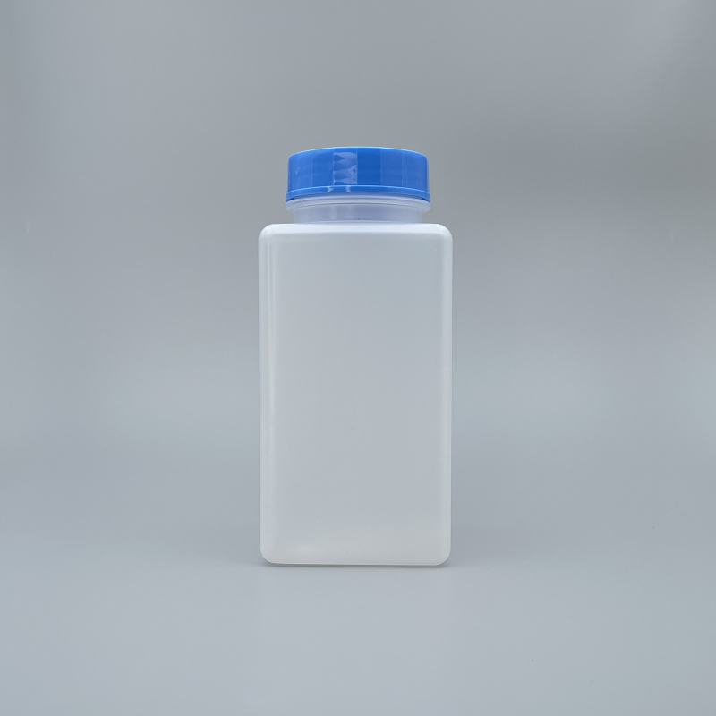 廣口瓶 PP料方型 藍蓋附內塞 1000cc M-32