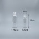 髮精瓶 掀蓋 PETG 50ml 透明 FT-50+18牙蓋