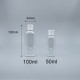 髮精瓶 掀蓋 PETG 100ml 透明 FT-100+18牙蓋