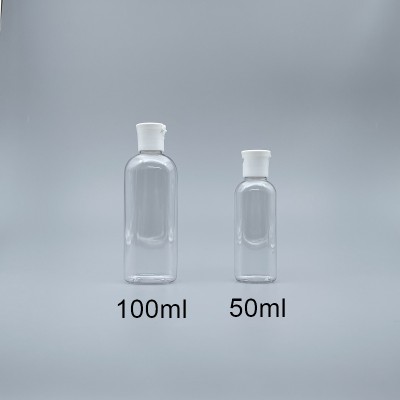 髮精瓶 掀蓋 PETG 100ml 透明 FT-100+18牙蓋