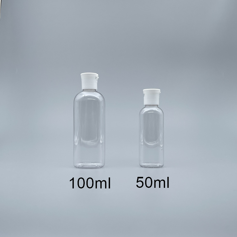 髮精瓶 掀蓋 PETG 100ml 透明 FT-100+18牙蓋