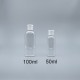 髮精瓶 掀蓋 PETG 100ml 透明 FT-100+18牙蓋