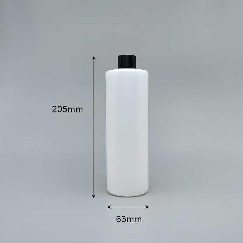 塑膠瓶 500cc 24牙黑蓋 V-33 本色身