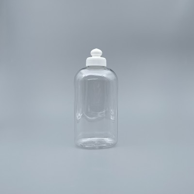髮精瓶 拉拔蓋 PET 透明 500ml 3-17