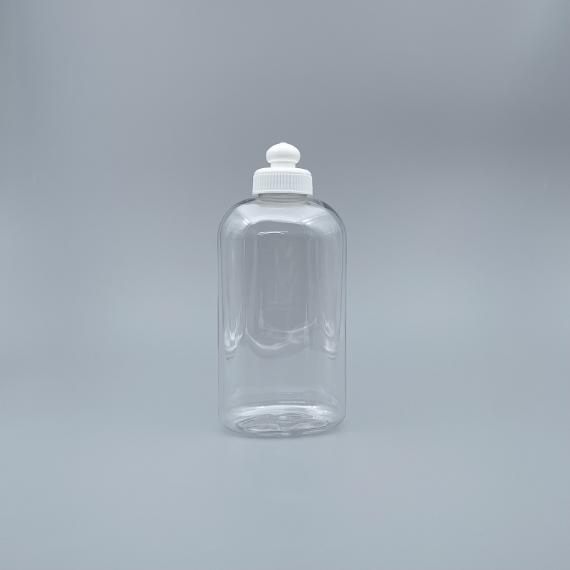 髮精瓶 拉拔蓋 PET 透明 500ml 3-17