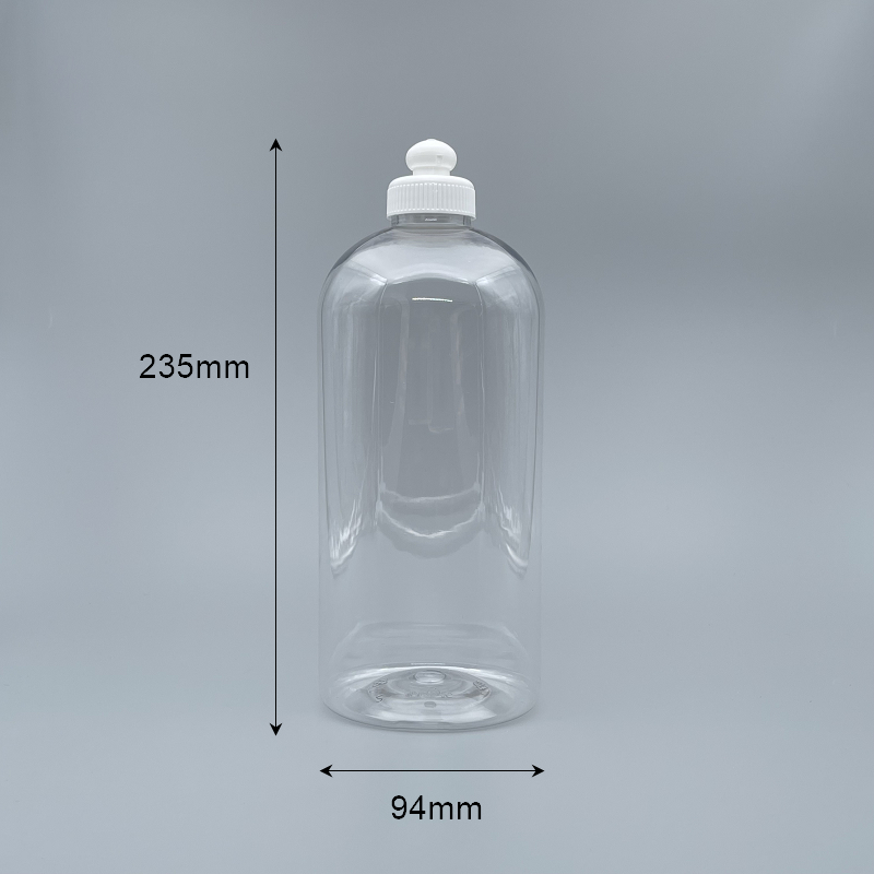 髮精瓶 拉拔蓋 PET 透明 1000ml S-33