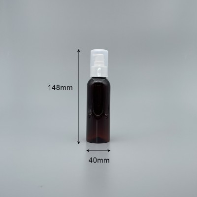 壓瓶 附PP蓋 PET 100cc 茶身 2-51