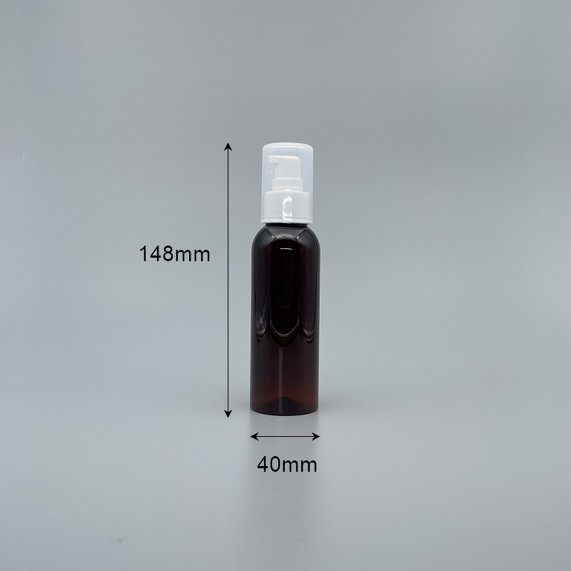 壓瓶 附PP蓋 PET 100cc 茶身 2-51