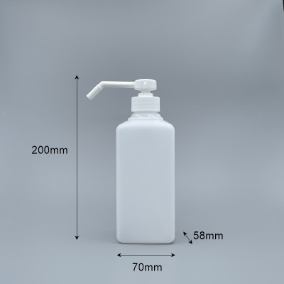 噴瓶 下壓式 PE 500ml四角本色瓶身 NH-500