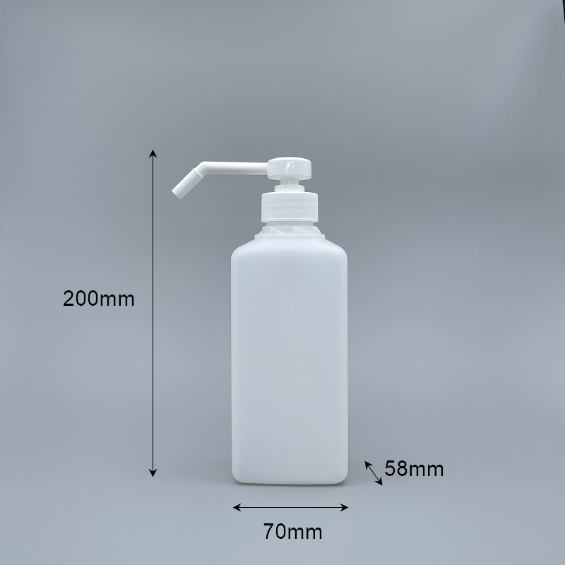 噴瓶 下壓式 PE 500ml四角本色瓶身 NH-500