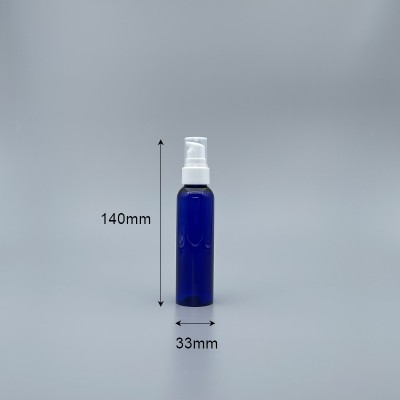 壓瓶 PET 20牙白頭+小蓋 60ml 藍色 2-69