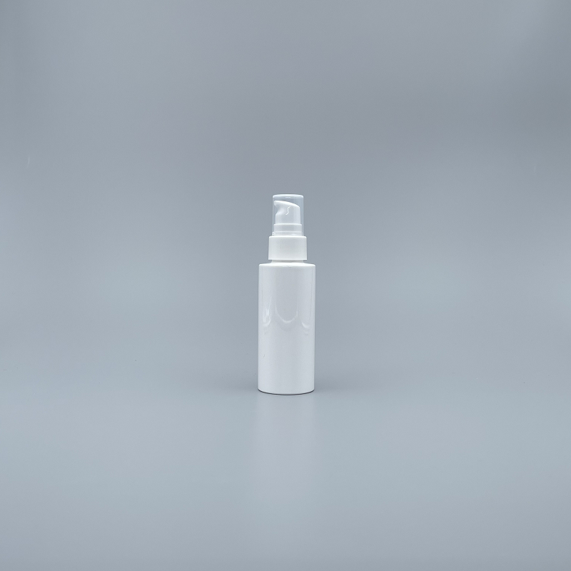 壓瓶 PET 20牙白頭+小蓋 60ml白色直角瓶 3-8