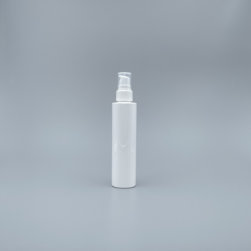 壓瓶 PET 20牙白頭+小蓋 100ml白色直角瓶 3-10