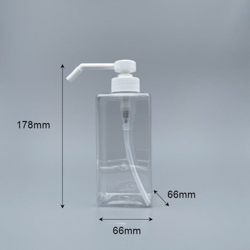 噴瓶 下壓式 PET 500ml 四角透身 LV-177