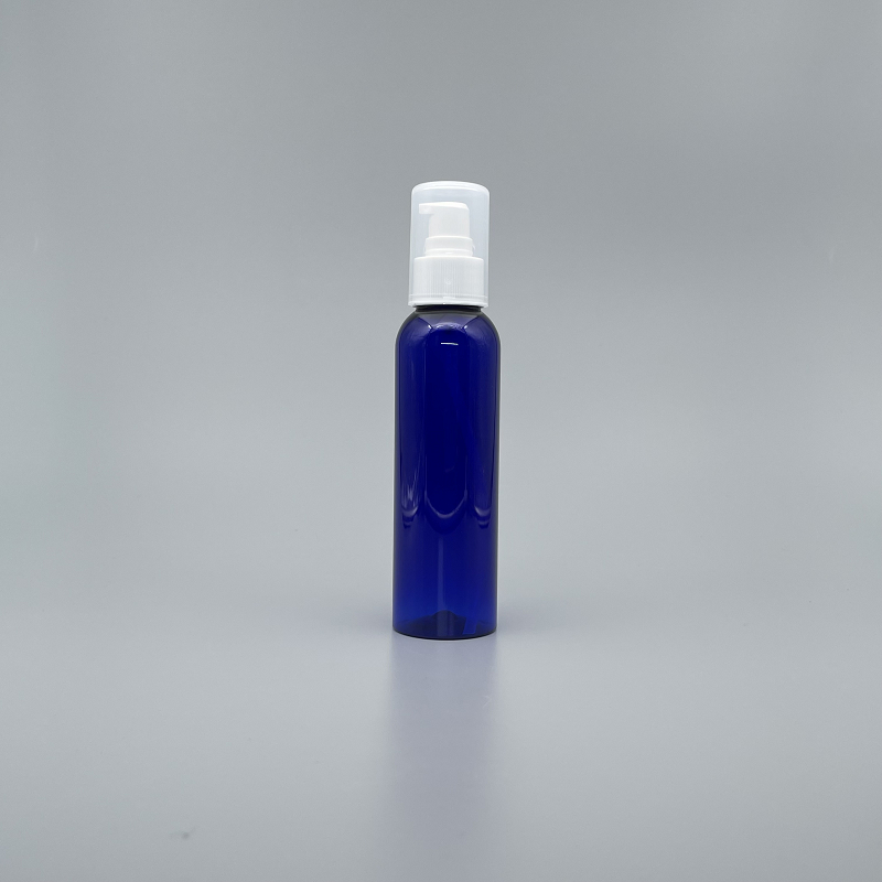 壓瓶 附PP大蓋 PET 120cc 藍色身 2-50