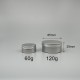 鋁製面霜盒 螺芽蓋 120g 直徑8.5x總高3.85cm EJ-100