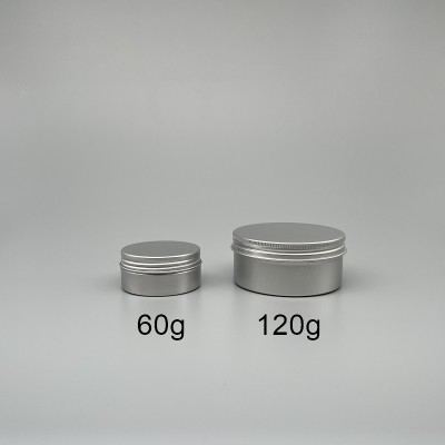 鋁製面霜盒 螺芽蓋 120g 直徑8.5x總高3.85cm EJ-100