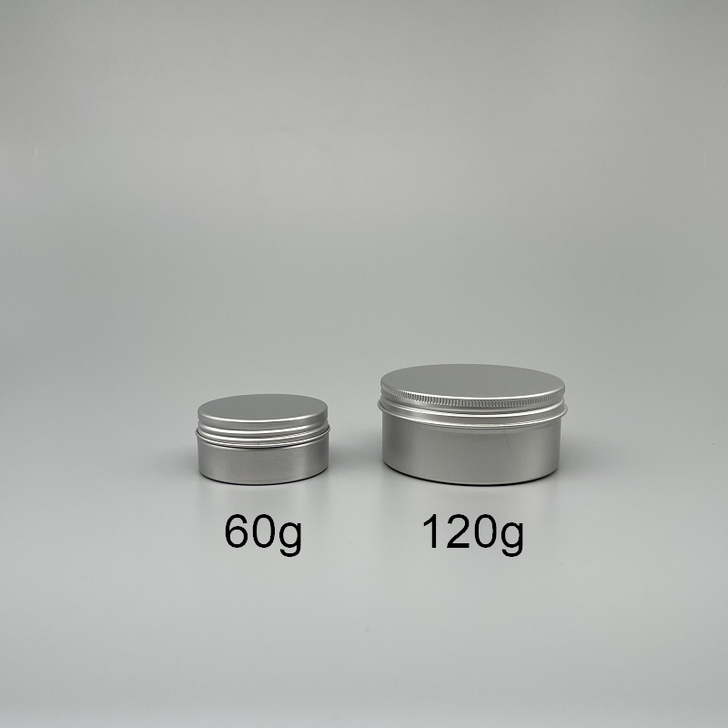 鋁製面霜盒 螺芽蓋 120g 直徑8.5x總高3.85cm EJ-100