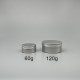 鋁製面霜盒 螺芽蓋 120g 直徑8.5x總高3.85cm EJ-100