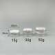 面霜盒 壓克力圓型 15g 蓋滾銀邊