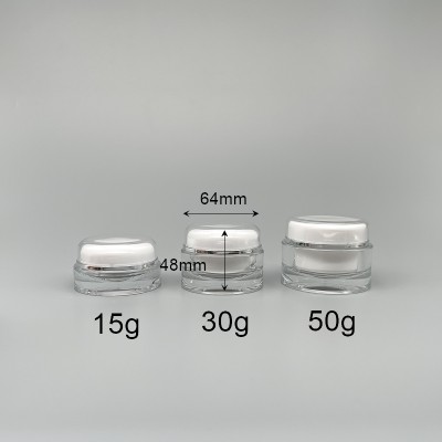 面霜盒 壓克力圓型 30g 蓋滾金邊
