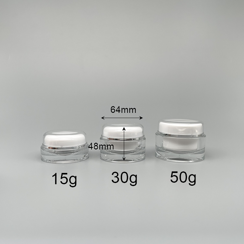 面霜盒 壓克力圓型 30g 蓋滾金邊