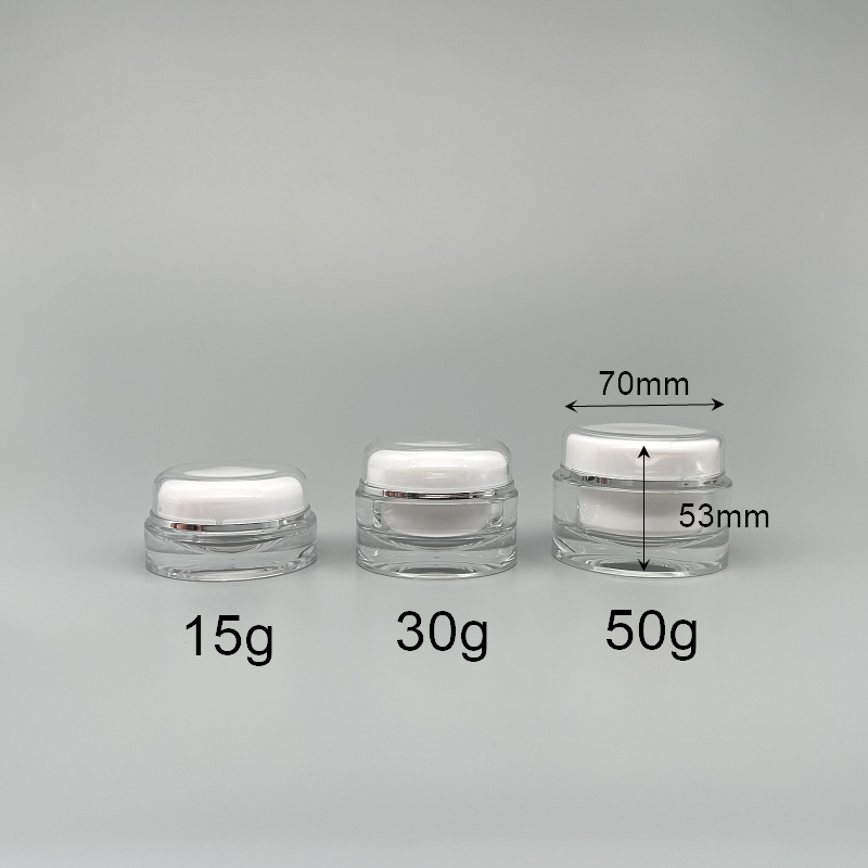 面霜盒 壓克力圓型 50g 蓋滾金邊