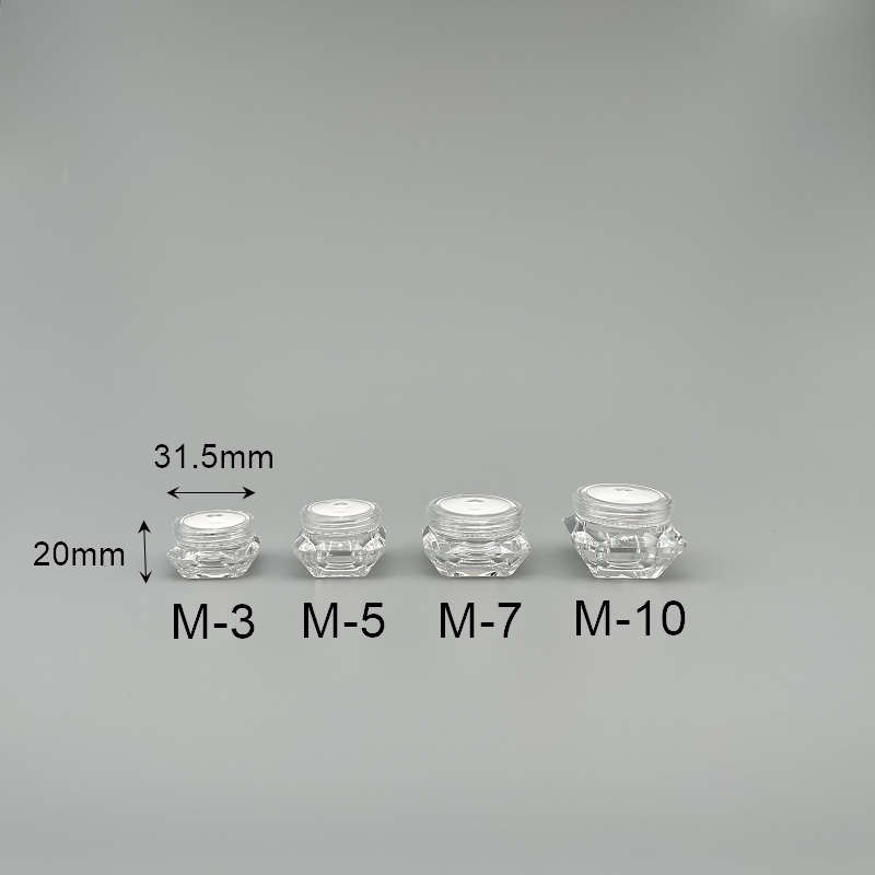 面霜盒 壓克力 鑽石型  3g