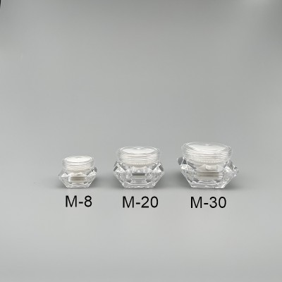 面霜盒 壓克力 鑽石型  8g雙層 M-10外觀
