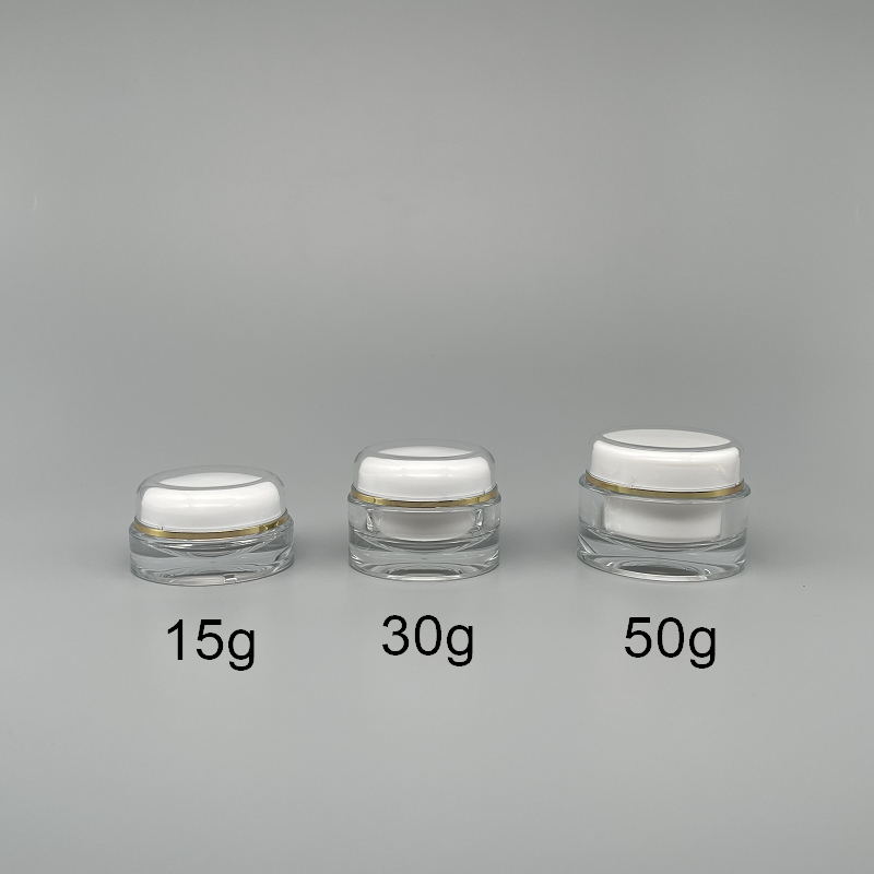 面霜盒 壓克力圓型 15g 蓋滾金邊