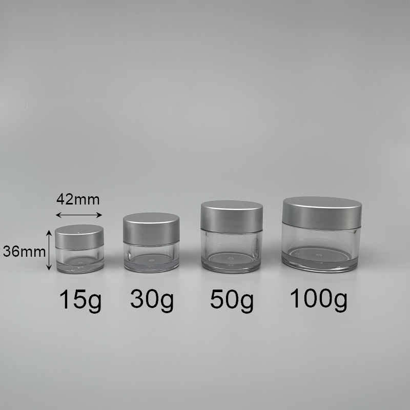 面霜盒 PETG 茶色身 黑蓋  15g