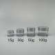 面霜盒 PETG 透明身 霧銀蓋  15g