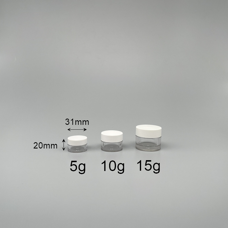 面霜盒 PETG 茶色身 黑蓋   5g