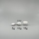 面霜盒 PETG 透明身 白蓋  10g