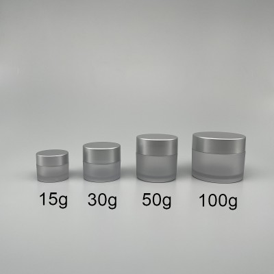 面霜盒 PETG 霧面身 霧銀蓋  50g