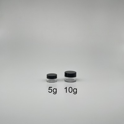 面霜盒 PETG 透明身 黑蓋  5g
