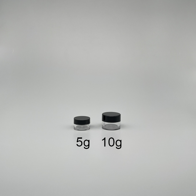 面霜盒 PETG 透明身 黑蓋  5g