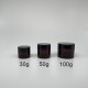 面霜盒 PETG 茶色身 黑蓋  50g