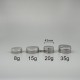 鋁製面霜盒 螺芽蓋 20g 直徑4.3x高2.1cm C-435