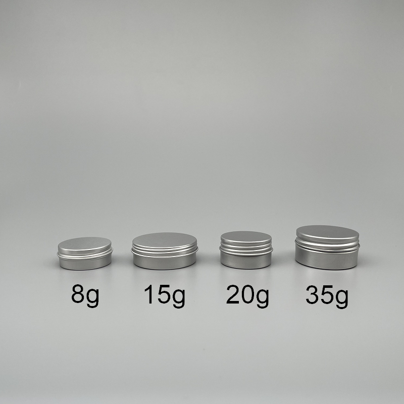 鋁製面霜盒 螺芽蓋 20g 直徑4.3x高2.1cm C-435