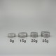 鋁製面霜盒 螺芽蓋 20g 直徑4.3x高2.1cm C-435