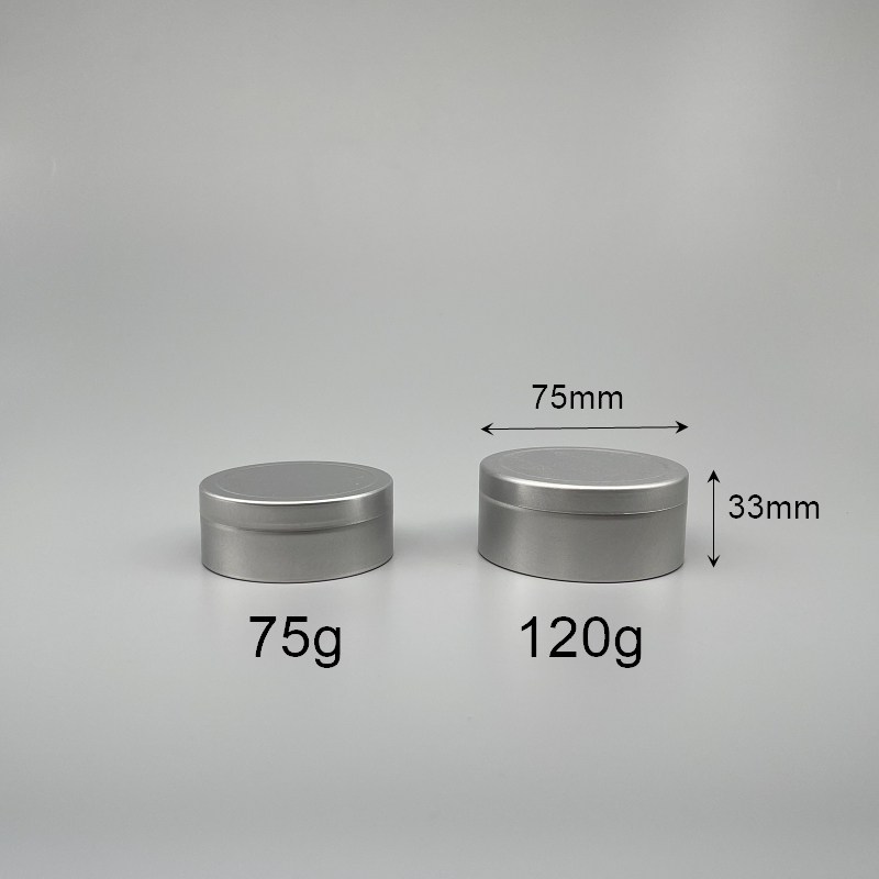 鋁製面霜盒 120g 直徑7.5x高3.2cm