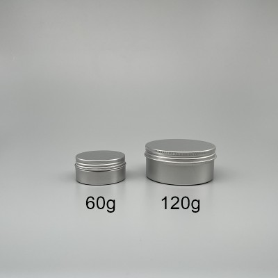 鋁製面霜盒 螺芽蓋 60g 直徑5.8x高2.9cm C-437