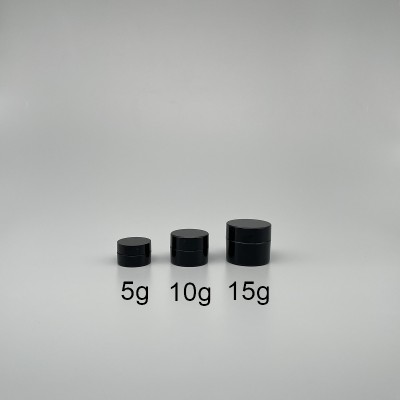 面霜盒 PETG 黑色身+PETG黑蓋  5g
