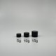 面霜盒 PETG 黑色身+PETG黑蓋  5g